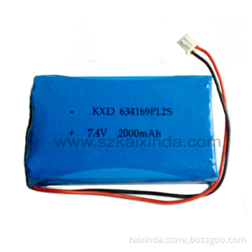 Lipo Battery 7.4V 2000mAh 634169pl